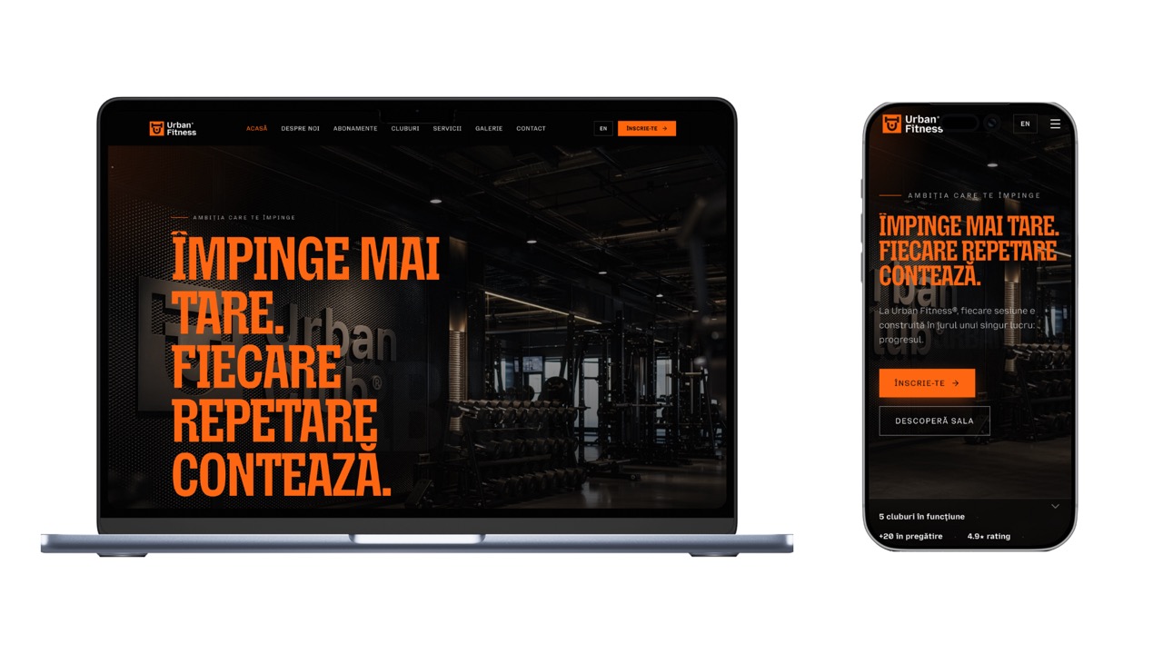 Urban Fitness — Web Platform built by Netreach