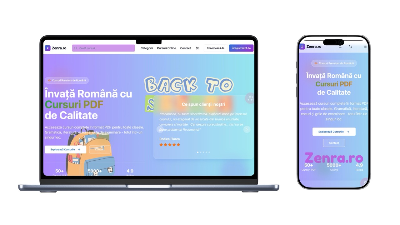 Zenra — Web Platform realizat de Netreach