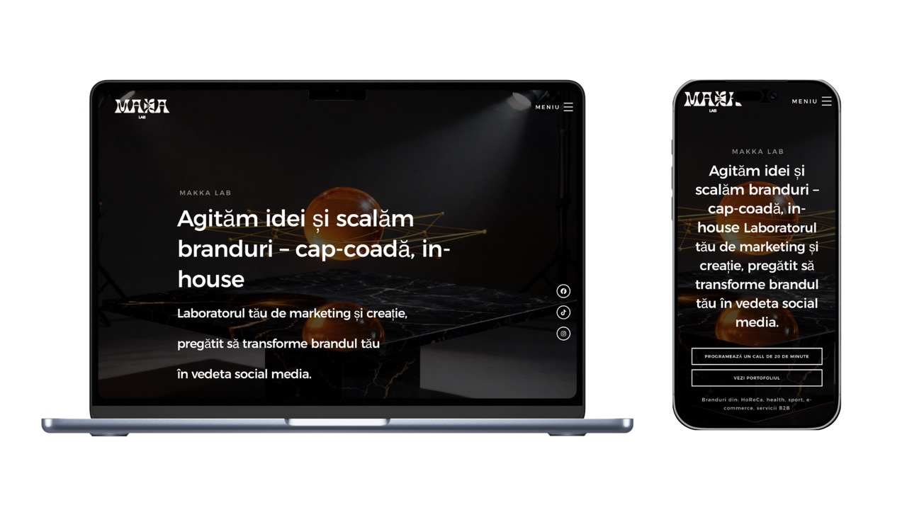 Makka Lab — Site de Prezentare realizat de Netreach