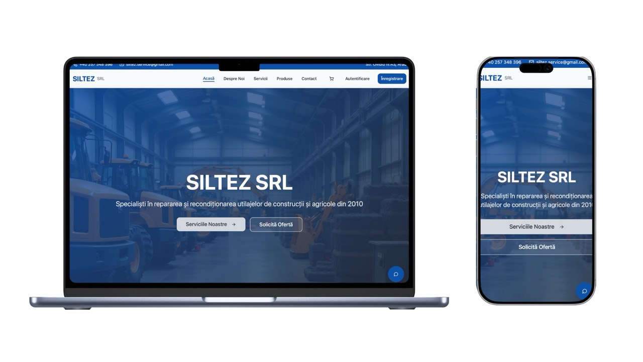 Siltez SRL — Web Platform realizat de Netreach