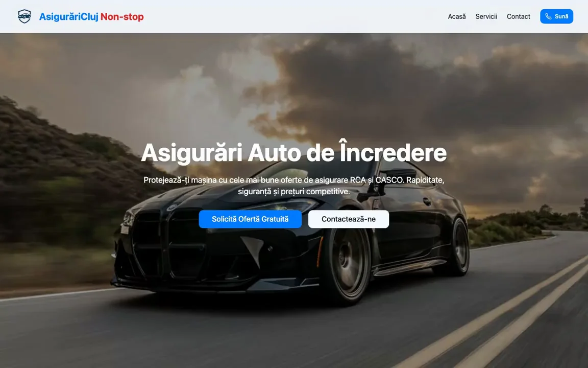 Asigurări Cluj Non-stop, Business Website built by Netreach
