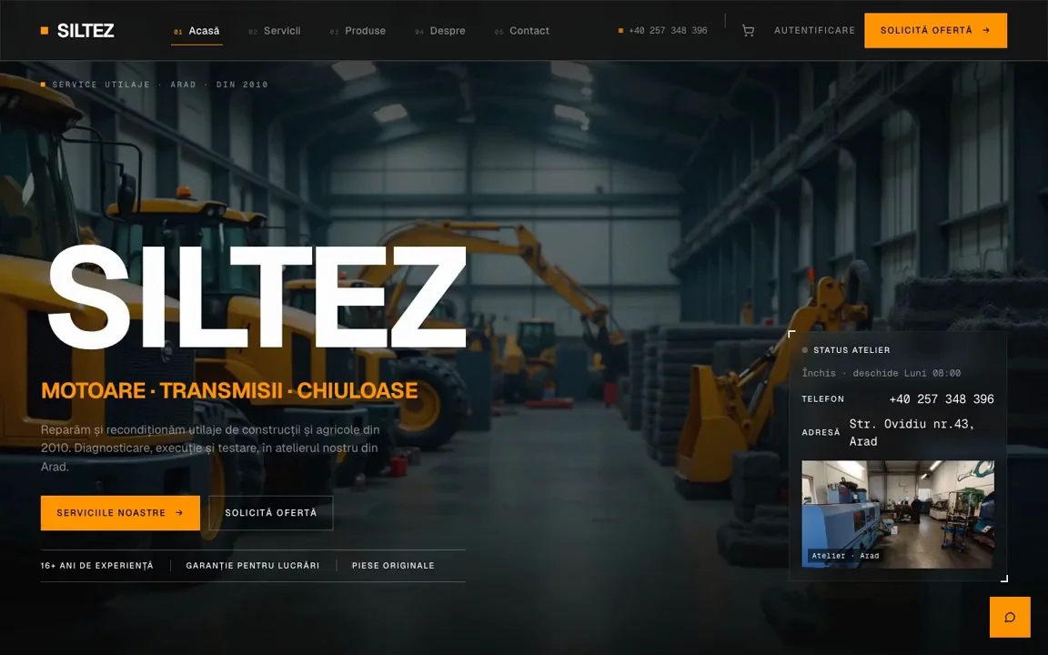 Siltez SRL, Web Platform built by Netreach