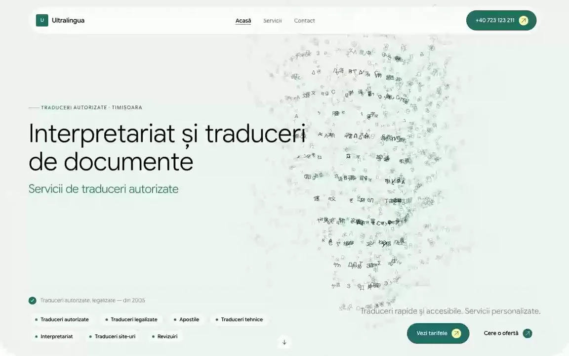 Ultralingua, Business Website built by Netreach