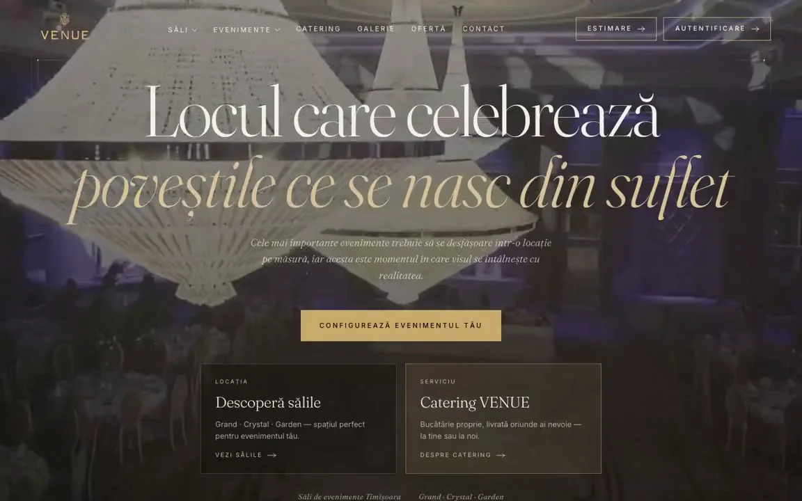 Venue Events, Web Platform built by Netreach